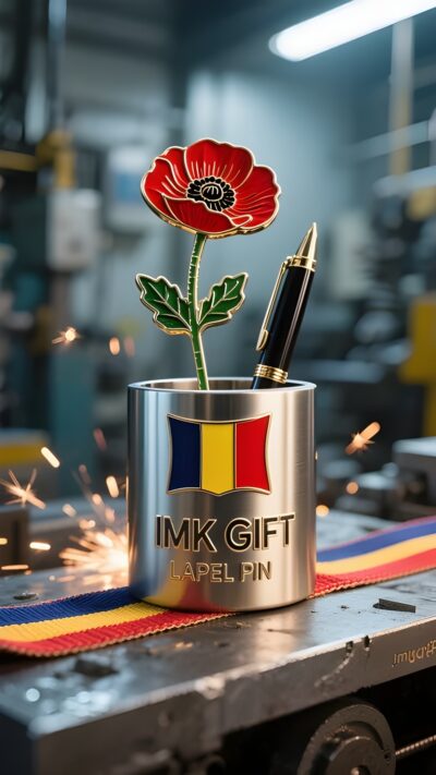 in994-Zwart-goud-en-rood-Klaproos-penhouder-wijst-de-weg-vooruit